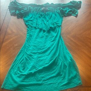 Buffalo David Bitton Teal Ruffle Dress